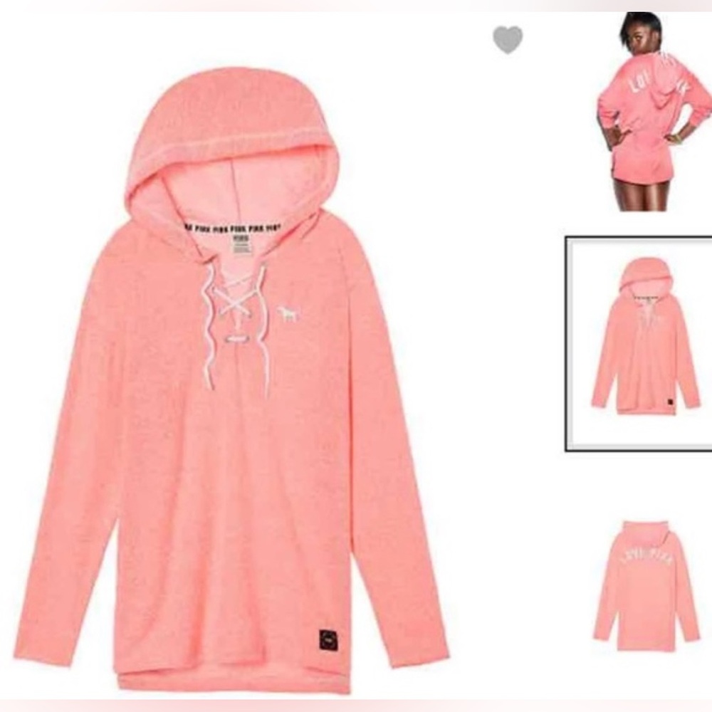 Pink Victoria secret Hoodie size L